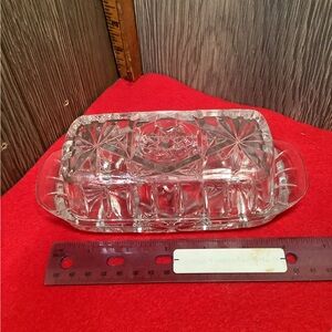 Glass butter dish